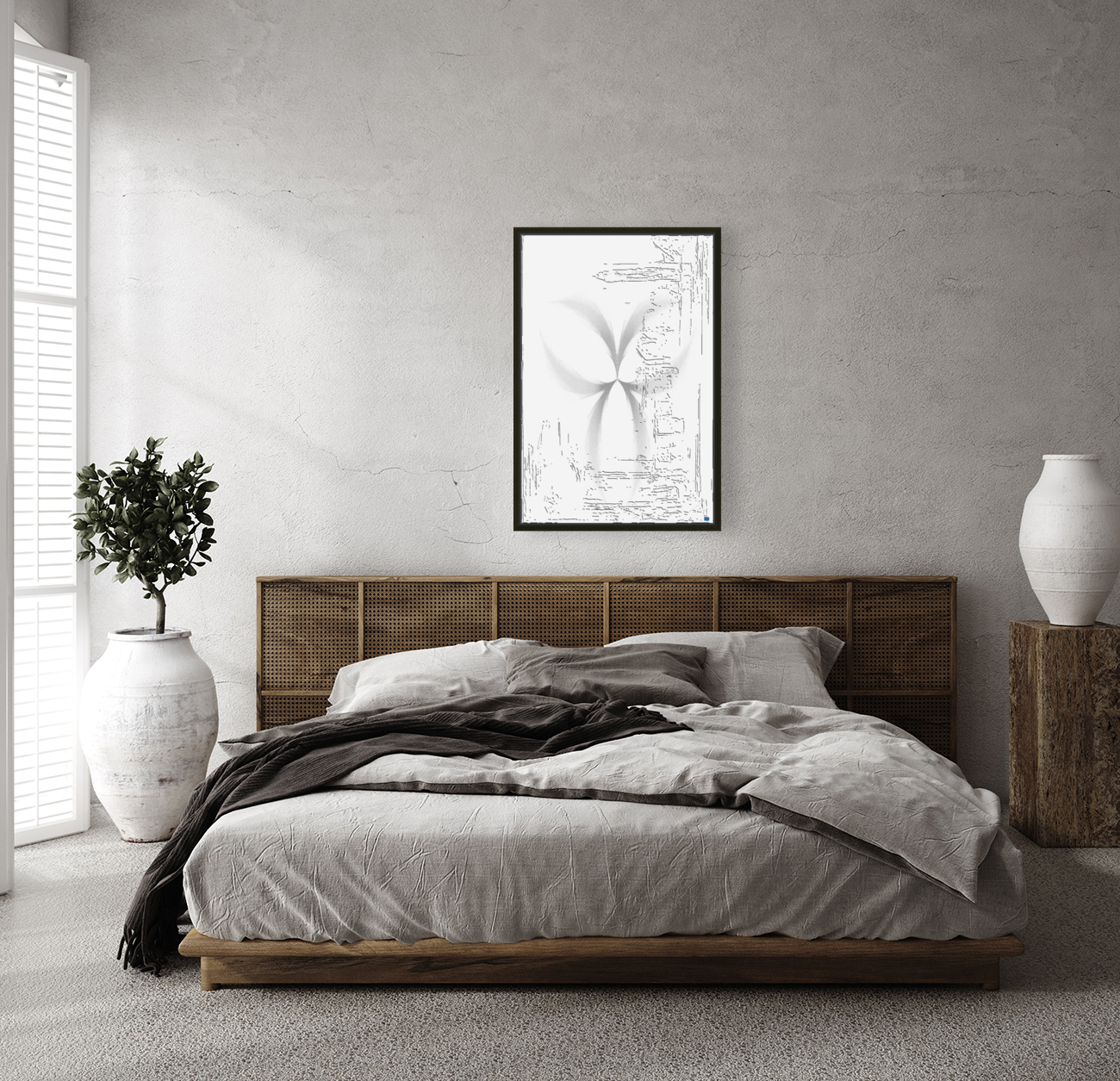 Blue angel art abstract design 24 Reproduction