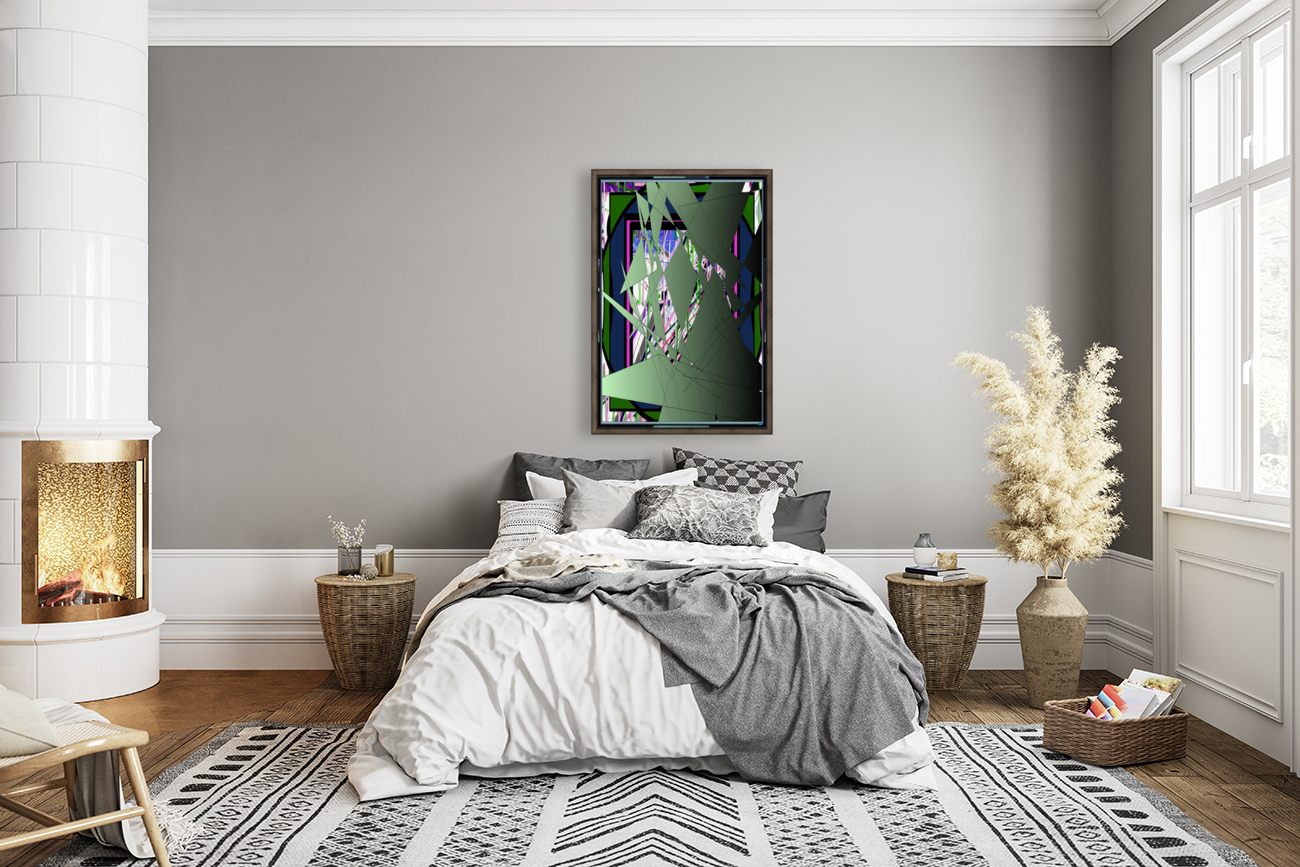 Blue angel art abstract design 16 Reproduction