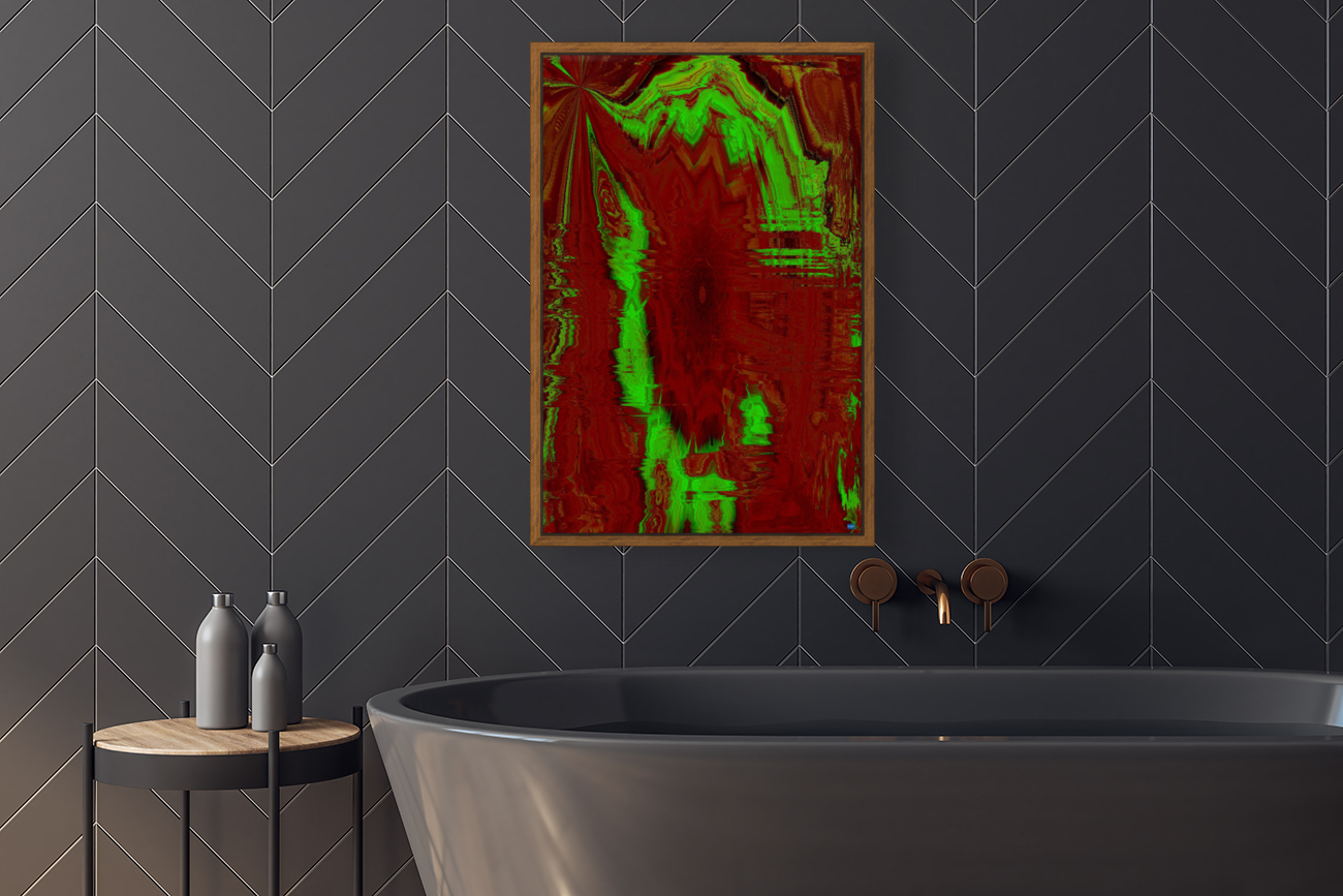 Blue angel art abstract design 40 Reproduction