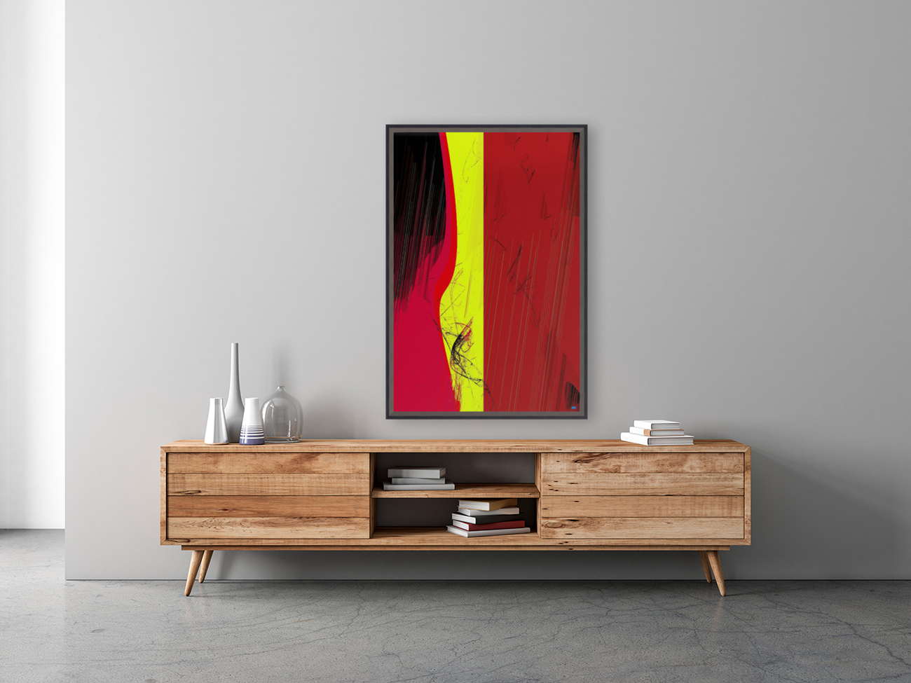 Blue angel art abstract design 17 Reproduction