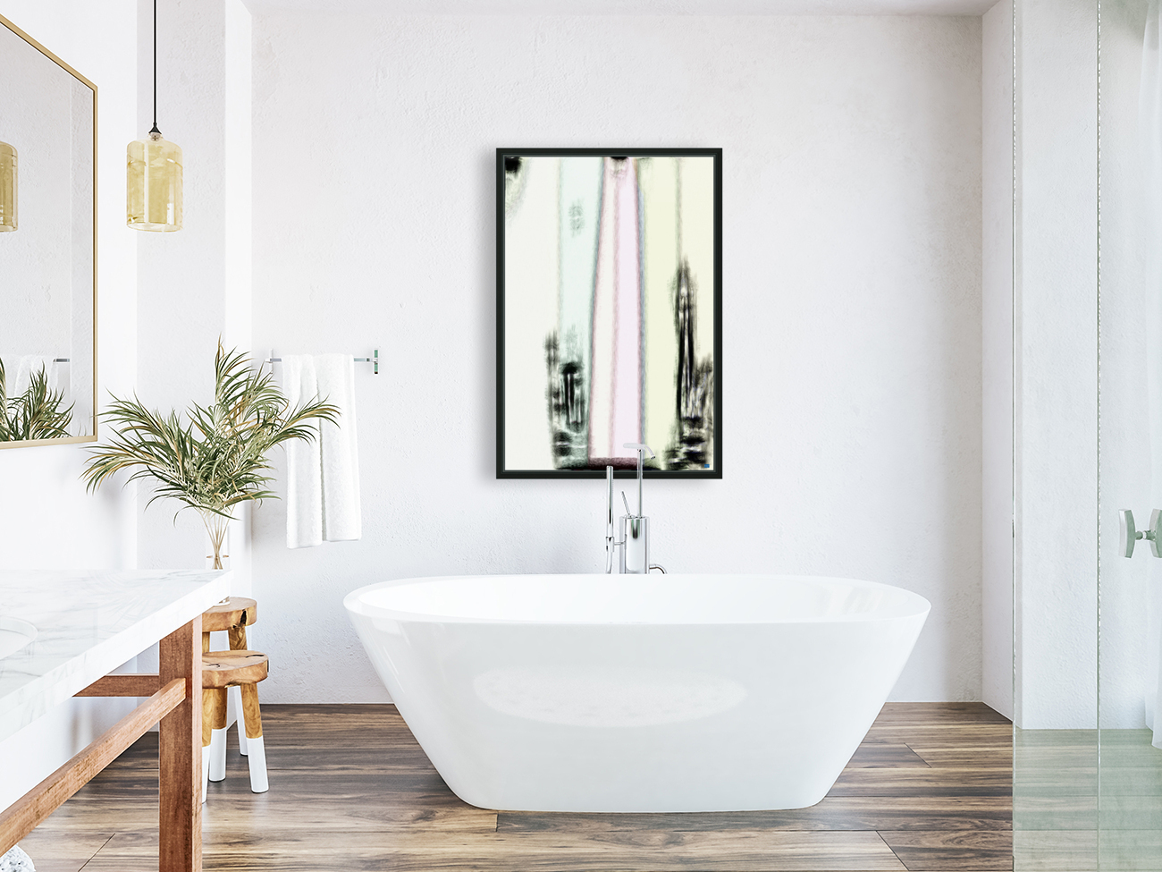 Blue angel art abstract design 49 Reproduction