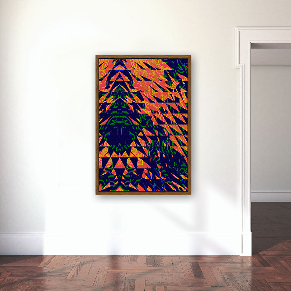 Blue angel art abstract design 27 Reproduction