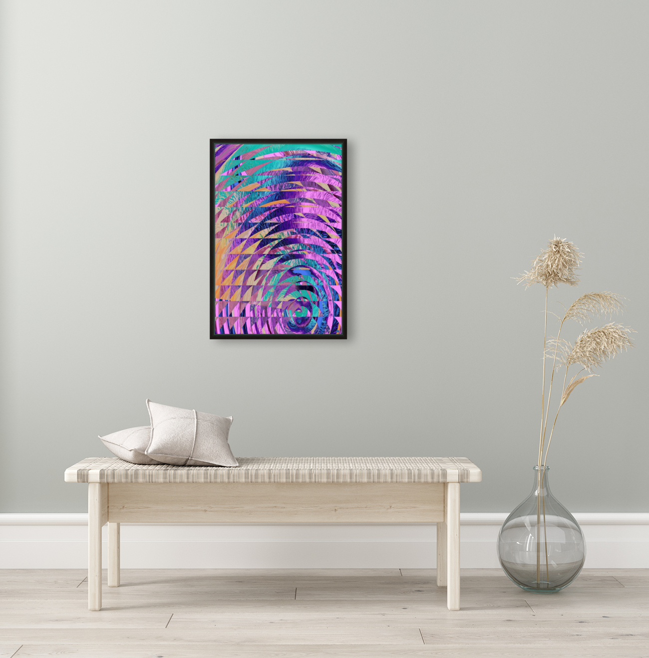 Blue angel art abstract design 5 Reproduction