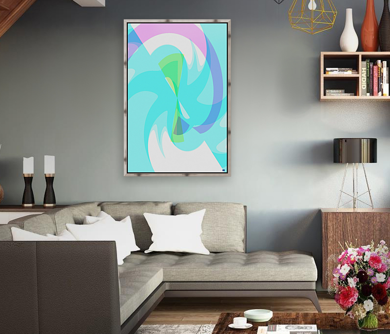 Blue angel art abstract design 29 Reproduction