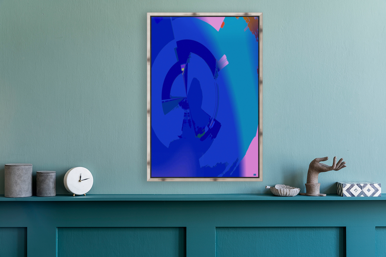 Blue angel art abstract design 9 Reproduction