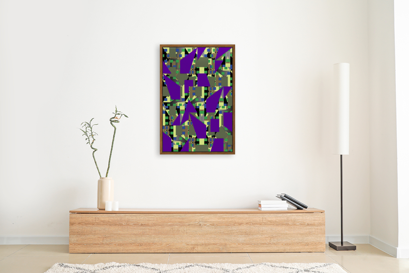 Blue angel art abstract design 99 Reproduction