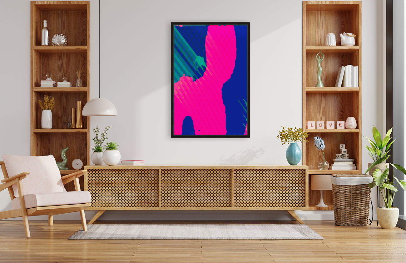 Blue angel art abstract design 83 Reproduction