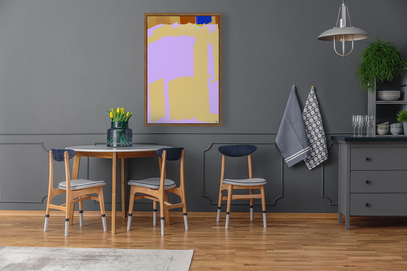 Blue angel art abstract design 71 Reproduction