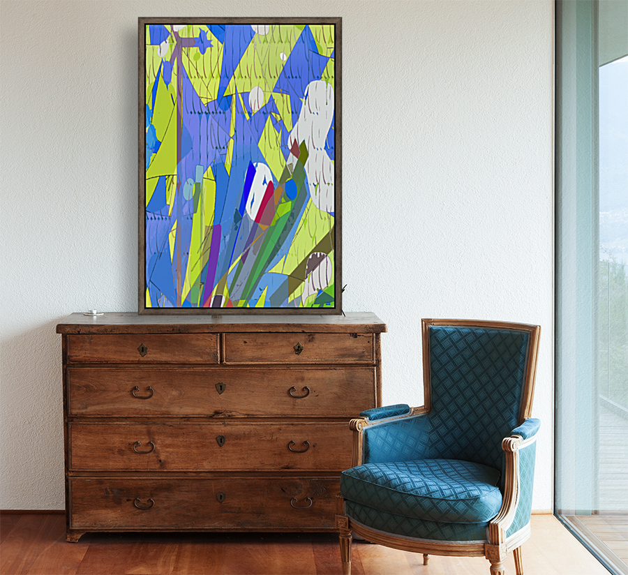 Blue angel art abstract design 97 Reproduction