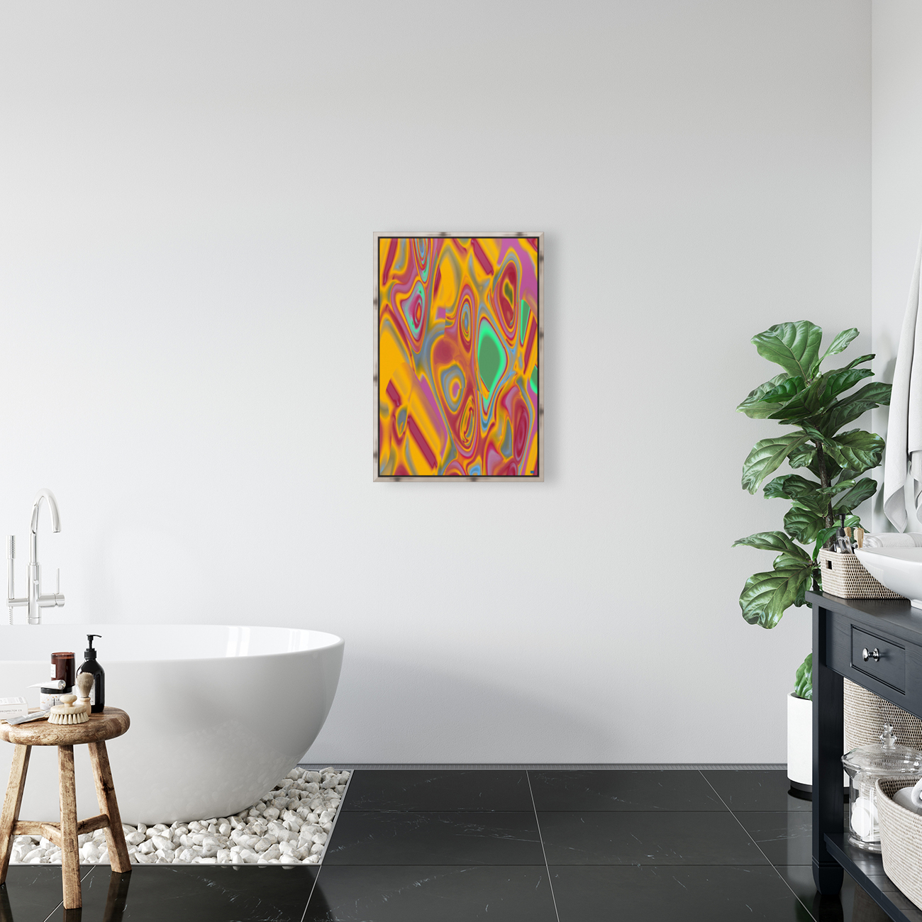 Blue angel art abstract design 76 Reproduction