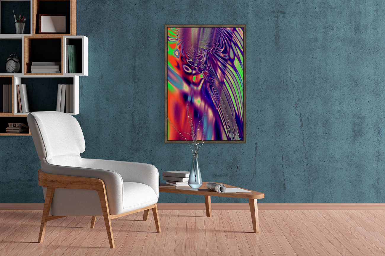 Blue angel art abstract design 53 Reproduction