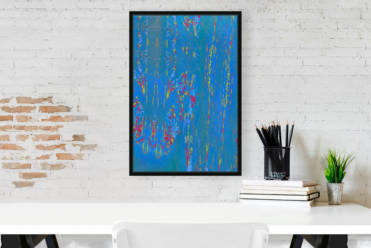 Blue angel art abstract design 62 Reproduction