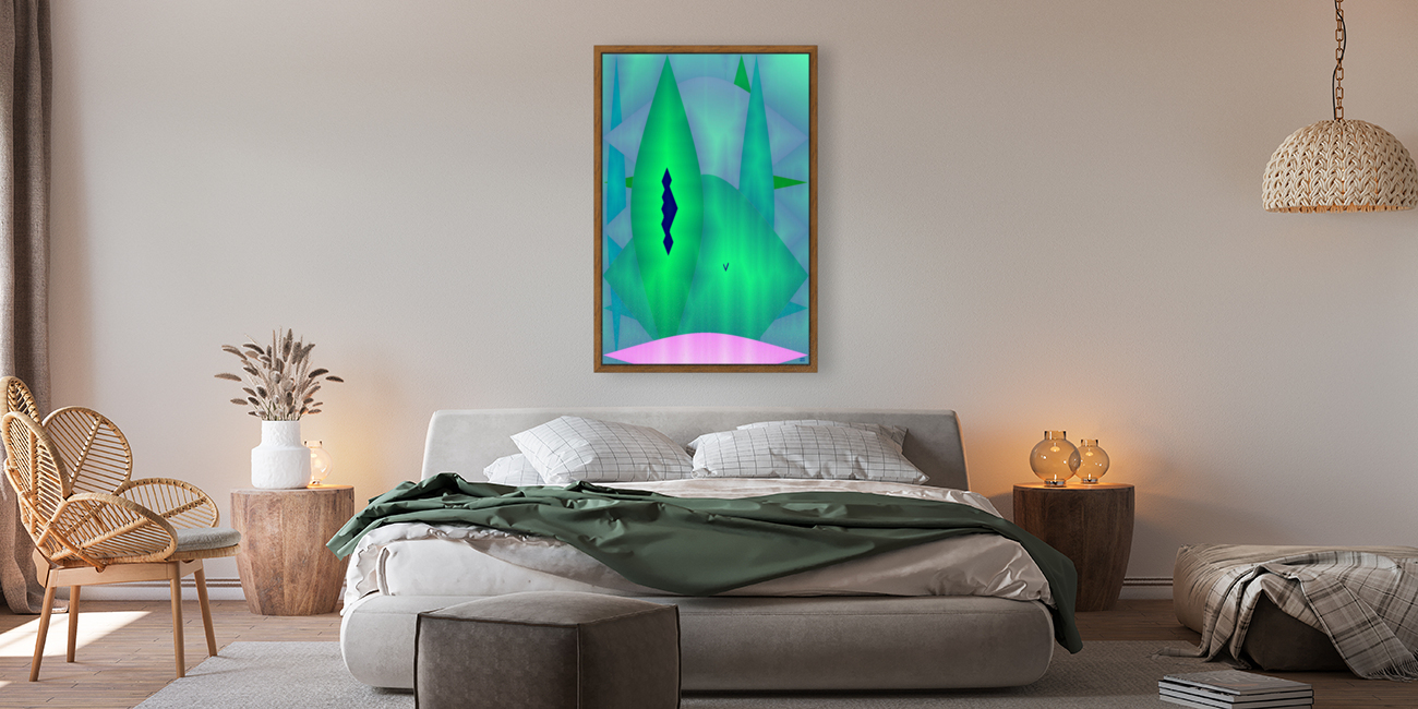 Blue angel art abstract design 135 Reproduction