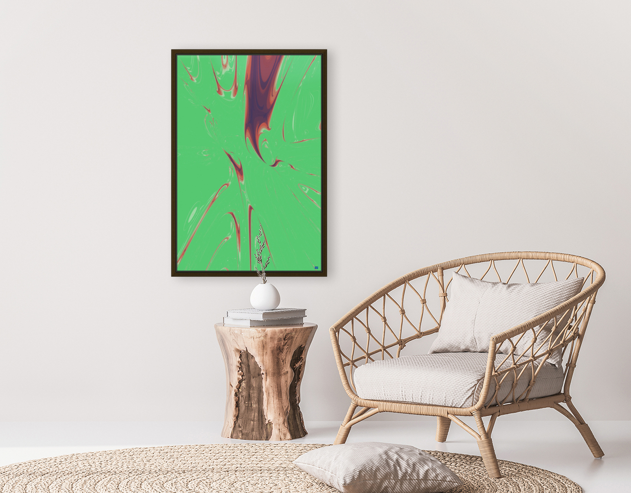 Blue angel art abstract design 109 Reproduction