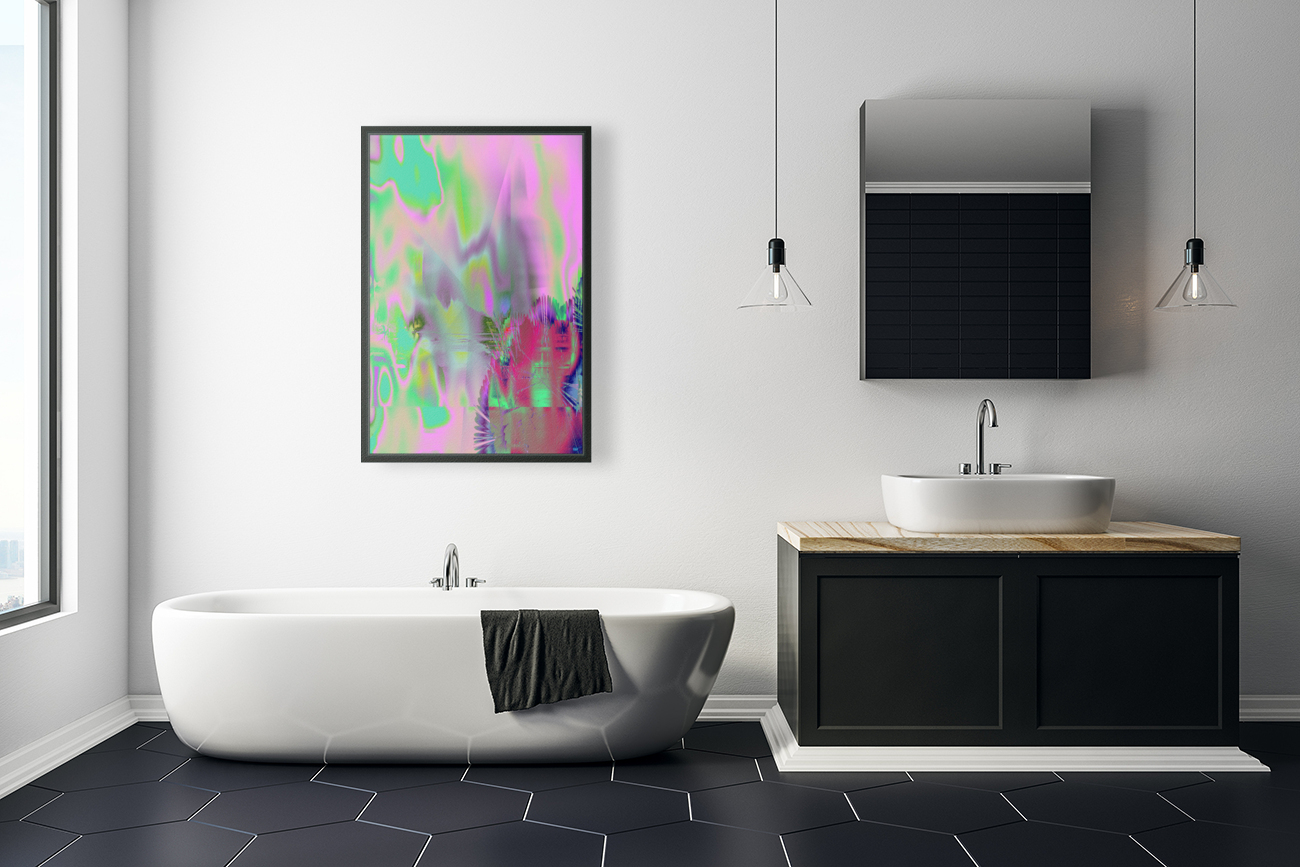 Blue angel art abstract design 131 Reproduction