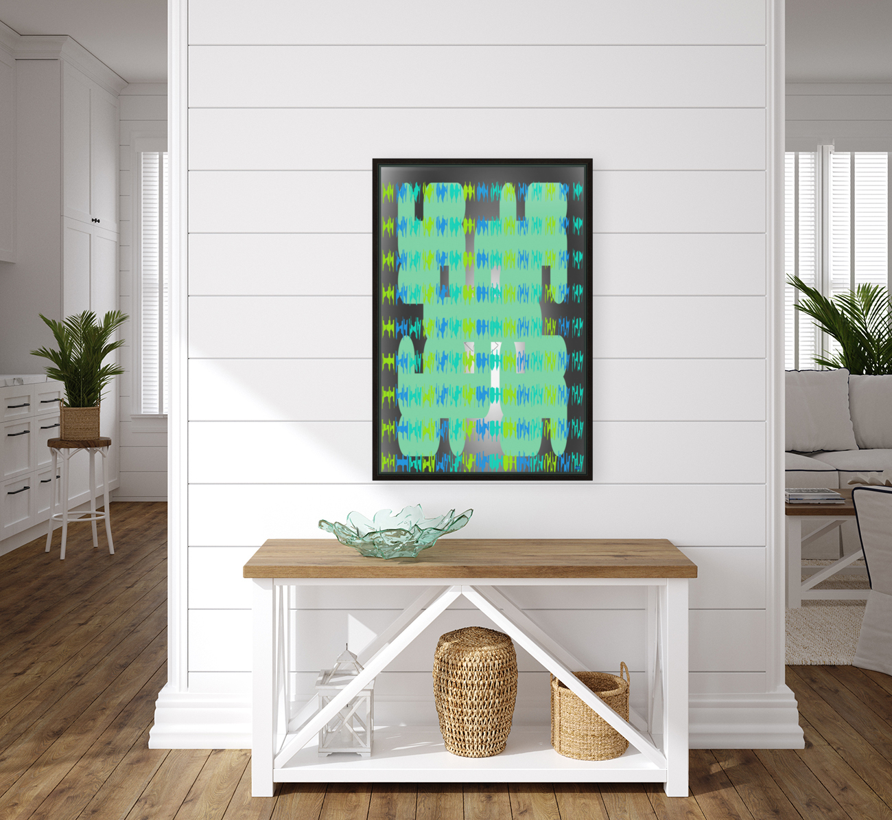 Blue angel art abstract design 140 Reproduction