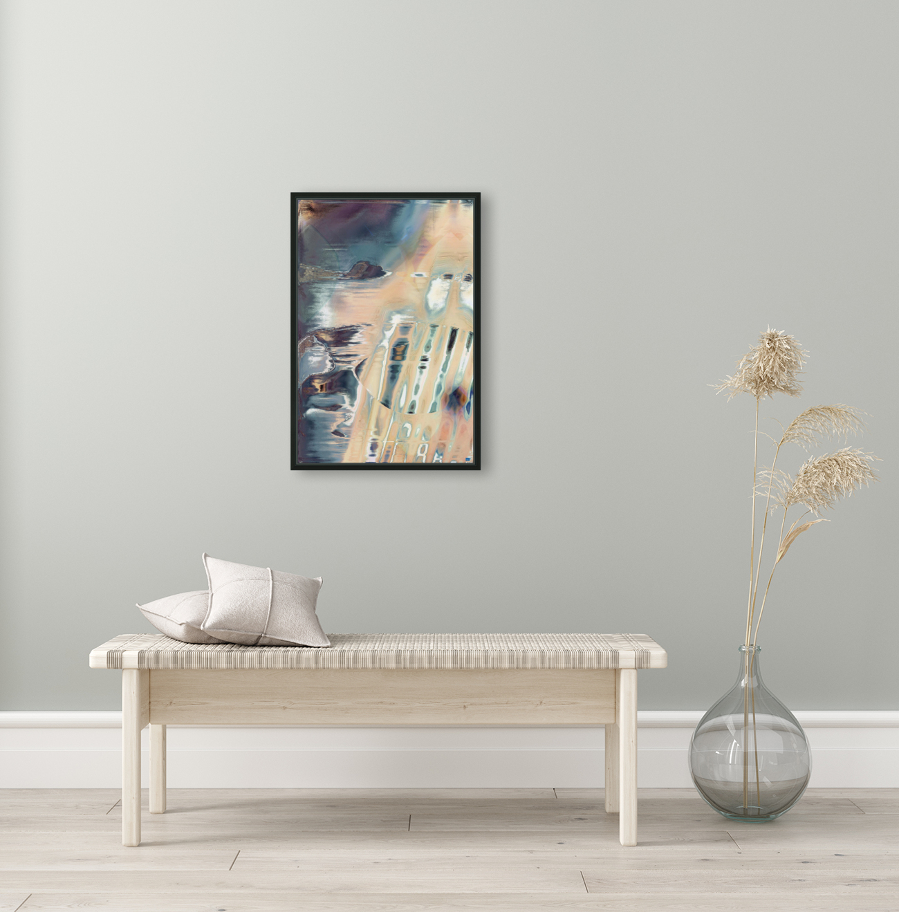 Blue angel art abstract design 114 Reproduction