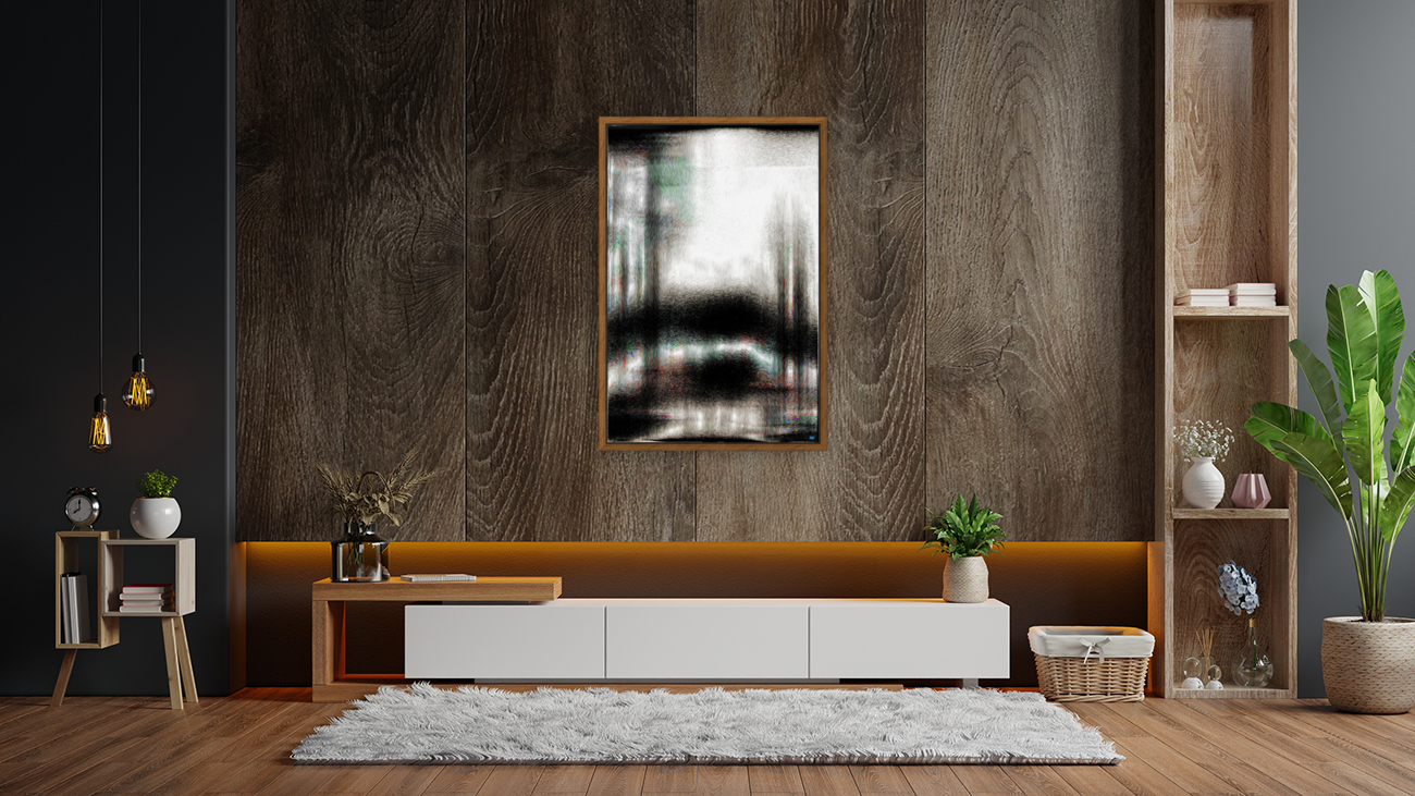 Blue angel art abstract design 117 Reproduction