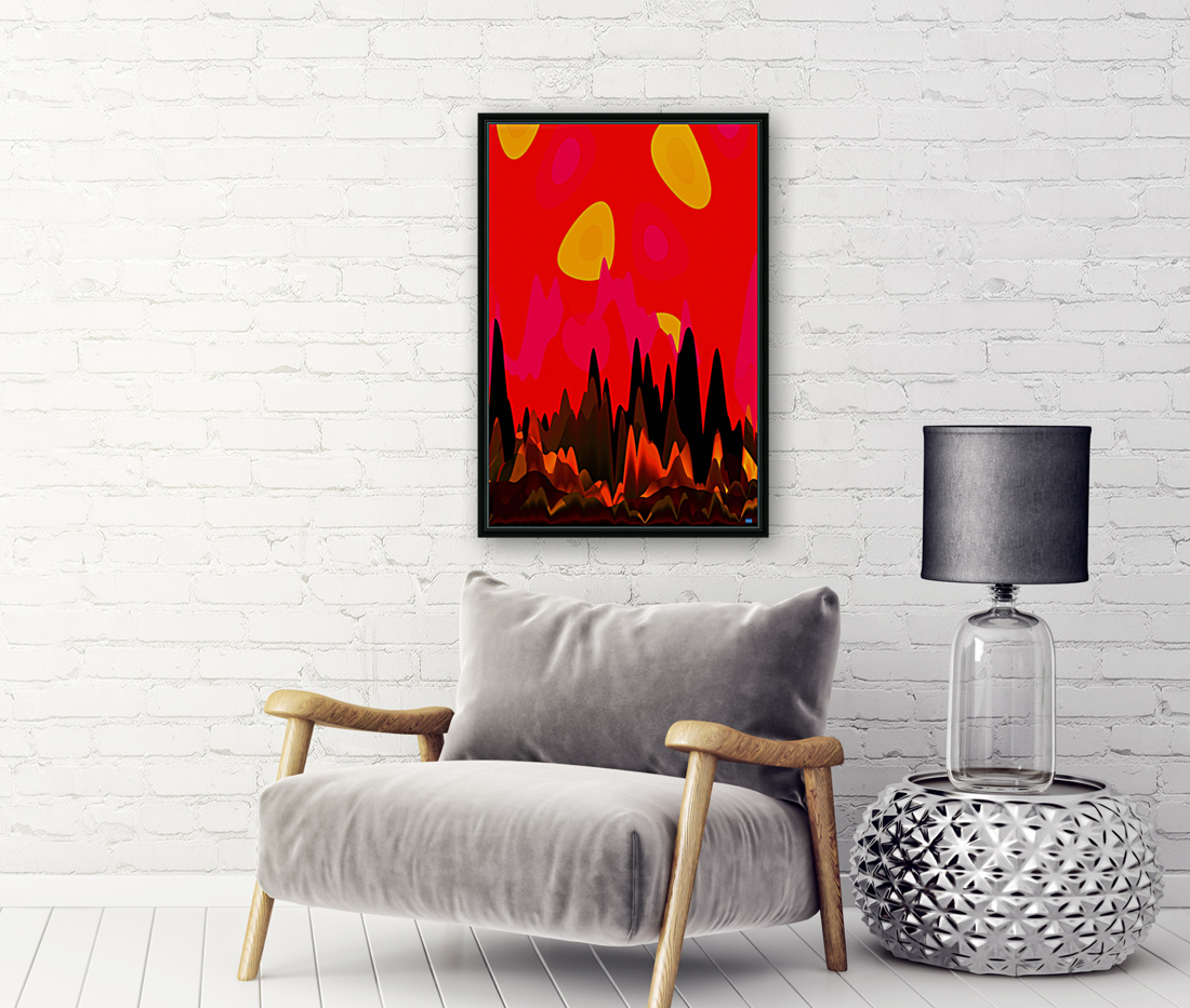 Blue angel art abstract design 123 Reproduction