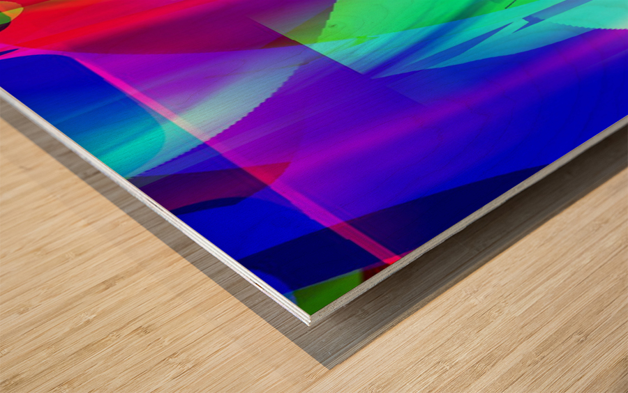 Blue angel art abstract design 41 Wood print