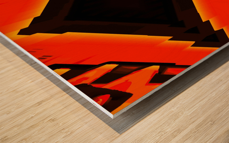 Blue angel art abstract design 50 Wood print