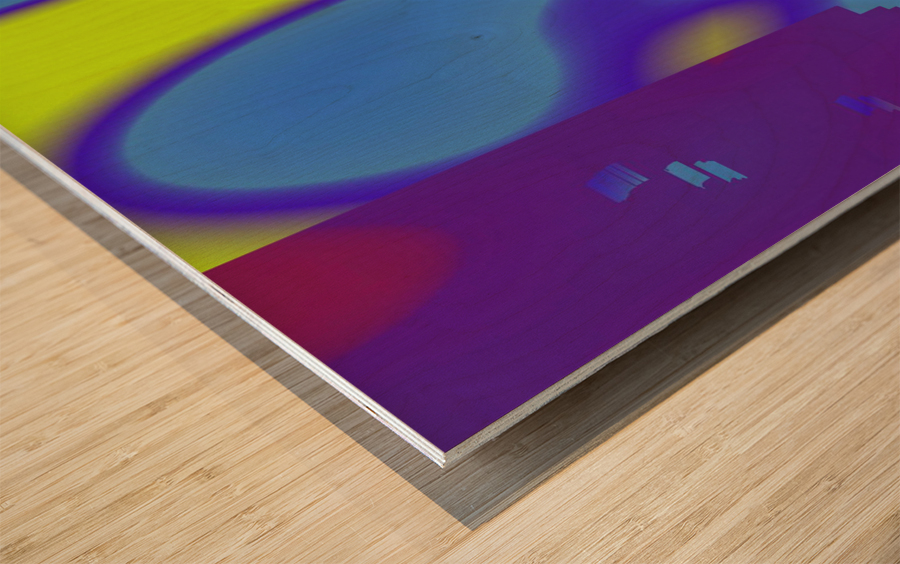 Blue angel art abstract design 43 Impression sur bois