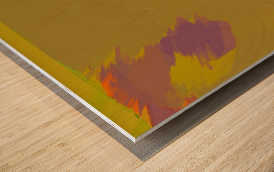 Blue angel art abstract design 36 Wood print