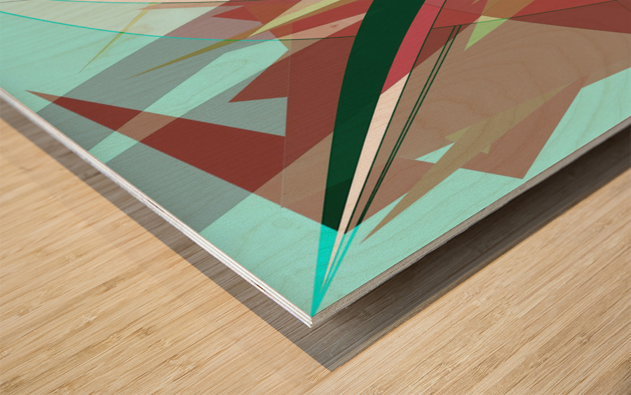 Blue angel art abstract design 44 Wood print