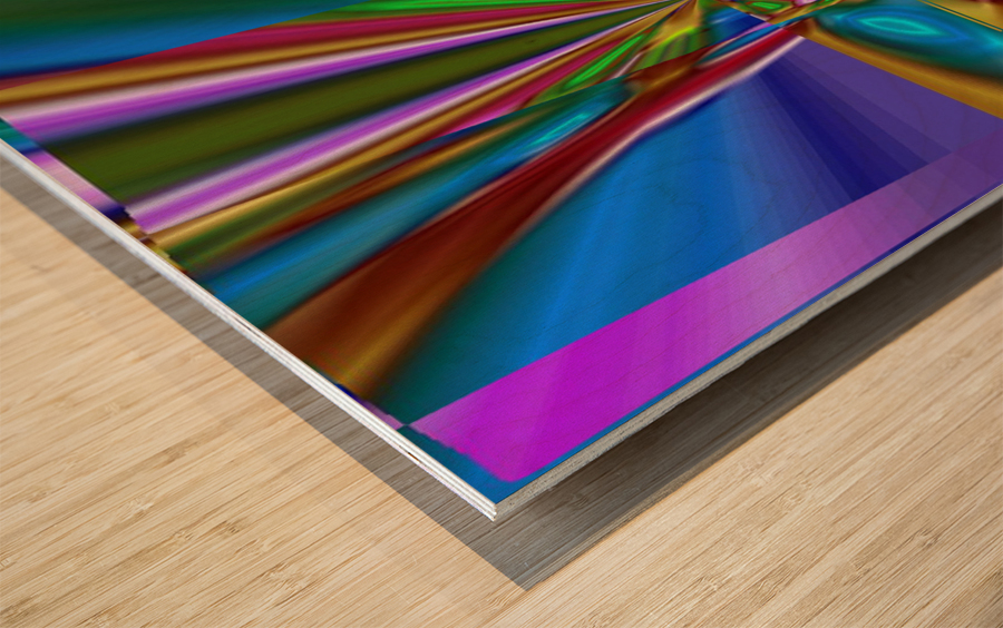 Blue angel art abstract design 38 Wood print