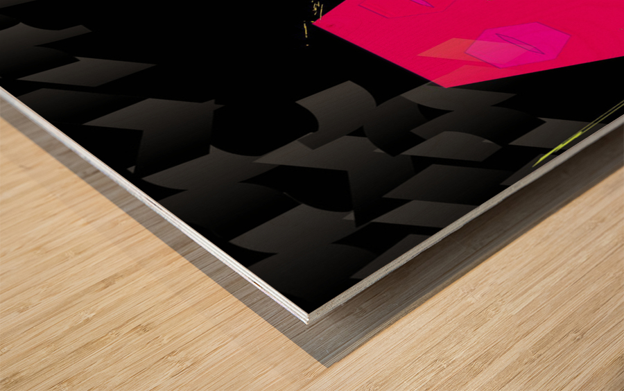 Blue angel art abstract design 22 Wood print