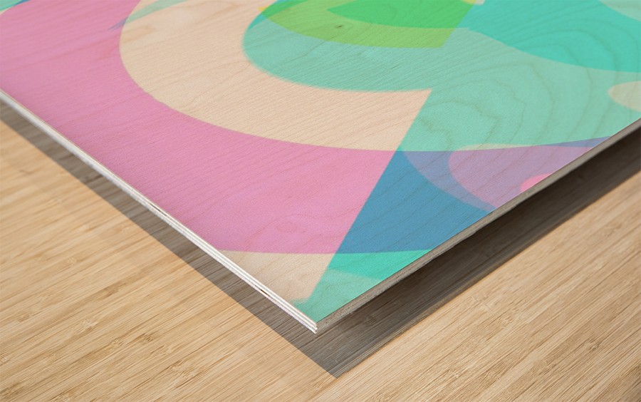 Blue angel art abstract design 29 Wood print