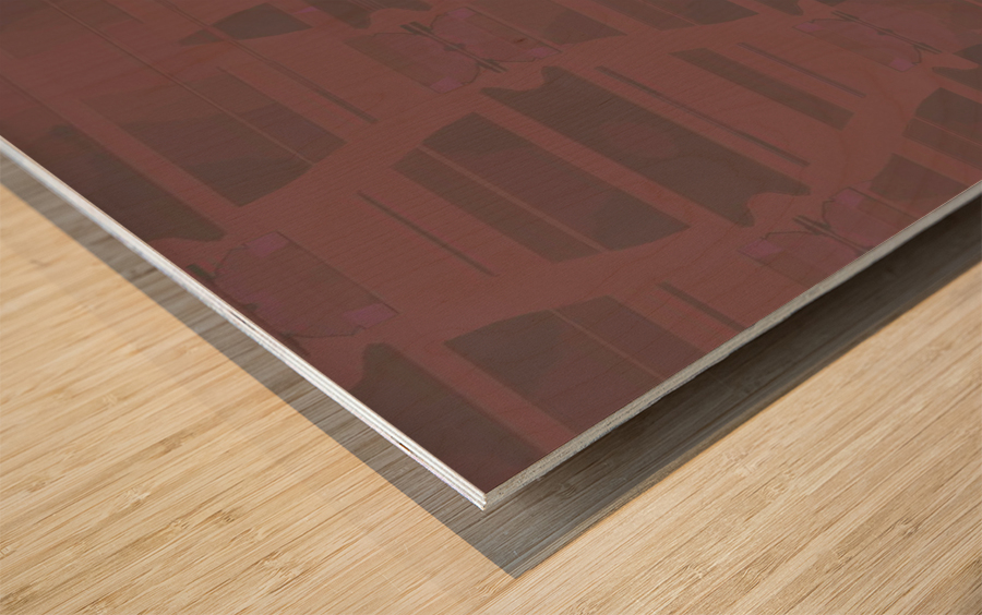 Blue angel art abstract design 42 Wood print