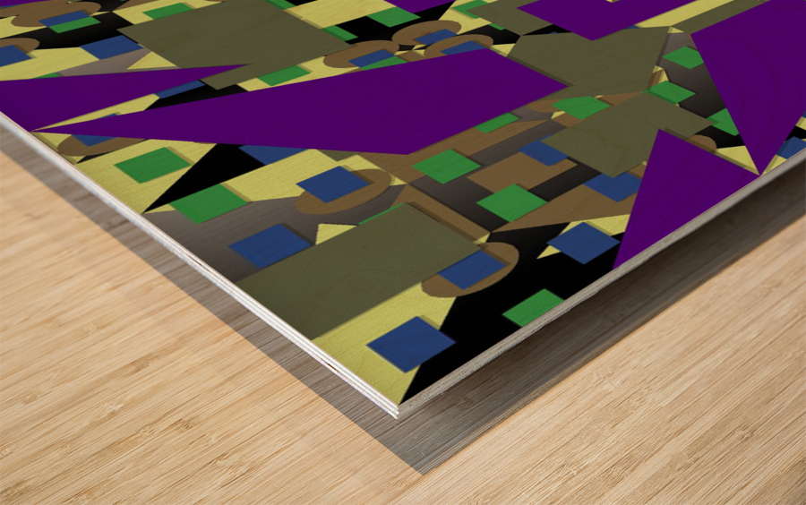 Blue angel art abstract design 99 Wood print