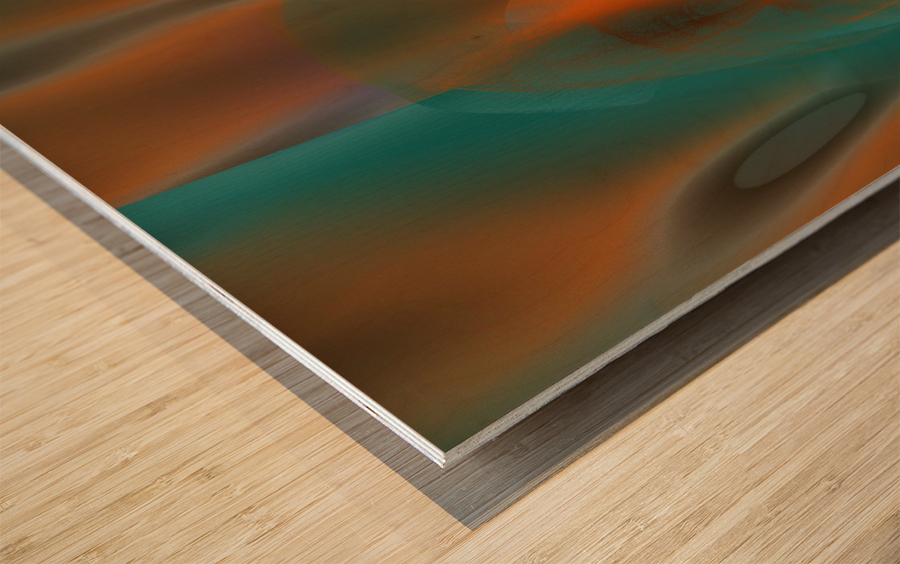 Blue angel art abstract design 84 Wood print