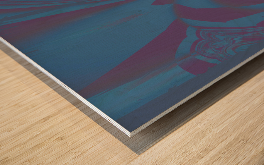 Blue angel art abstract design 52 Wood print