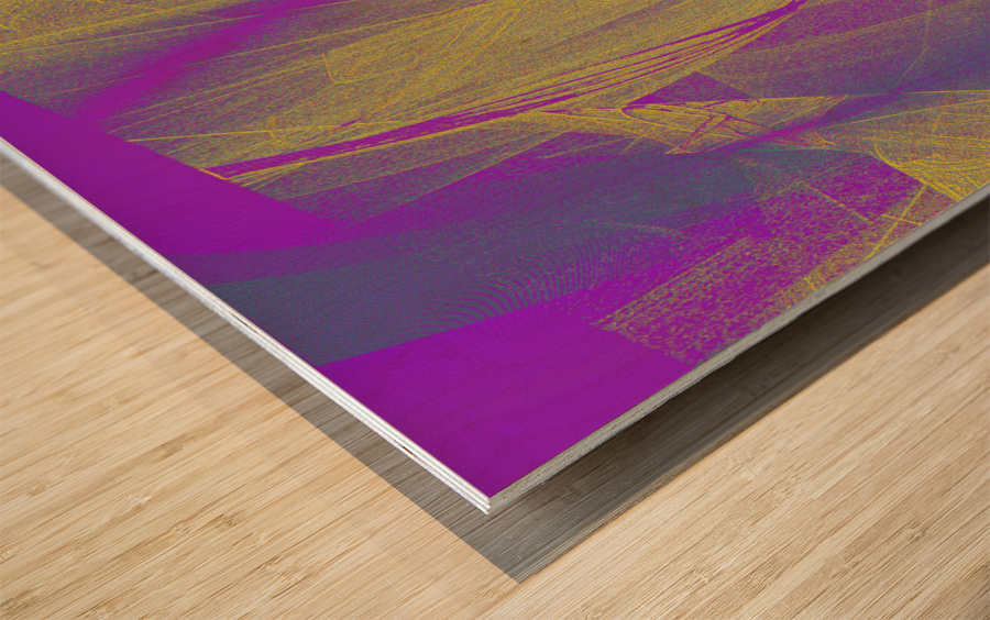 Blue angel art abstract design 69 Wood print