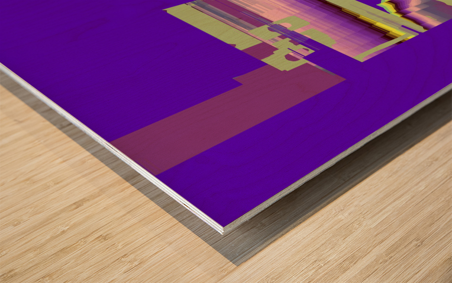 Blue angel art abstract design 79 Wood print