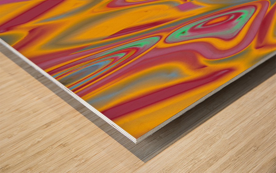 Blue angel art abstract design 76 Wood print