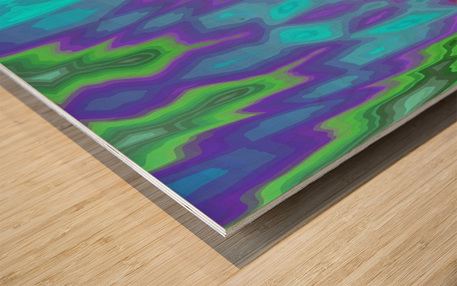 Blue angel art abstract design 56 Wood print