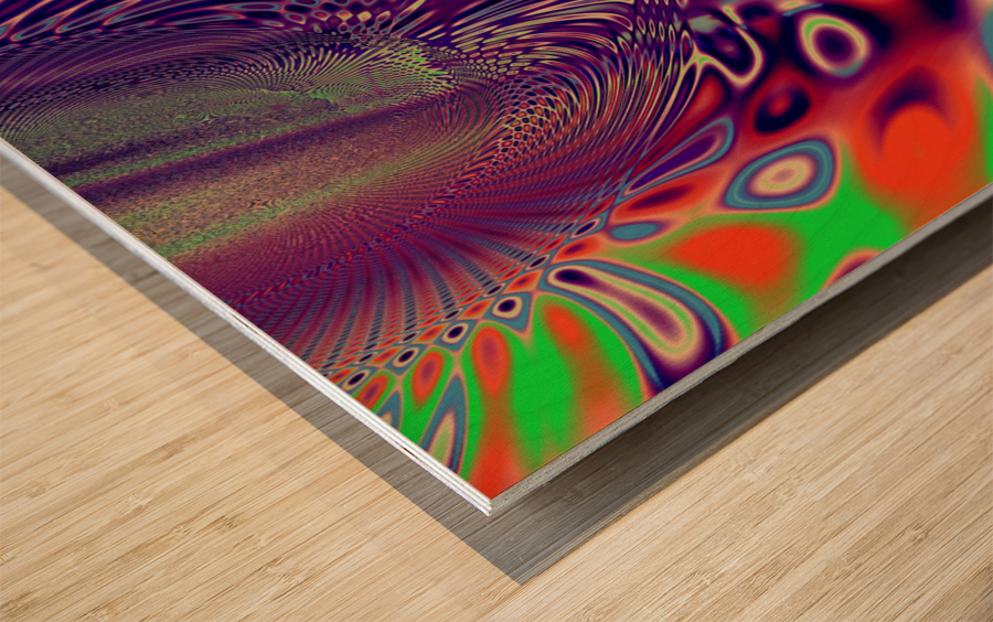 Blue angel art abstract design 53 Wood print