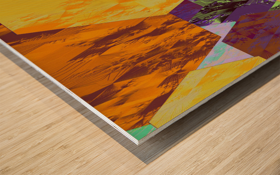 Blue angel art abstract design 88 Wood print