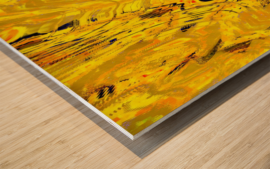 Blue angel art abstract design 61 Wood print