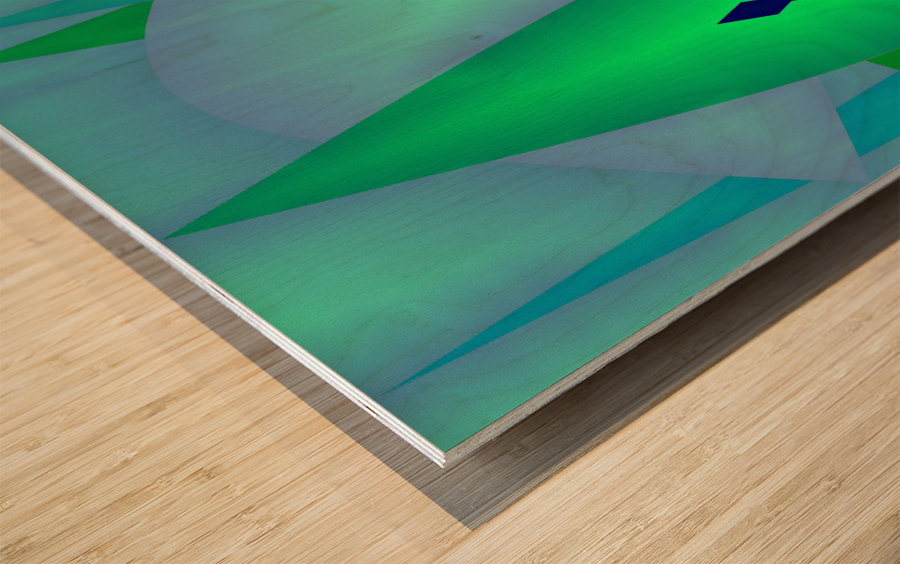 Blue angel art abstract design 135 Wood print