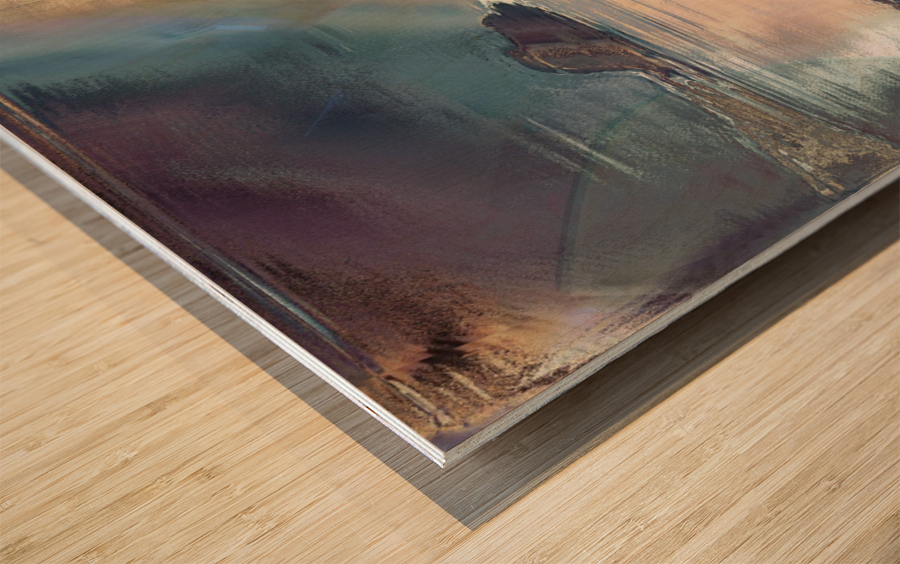 Blue angel art abstract design 114 Wood print