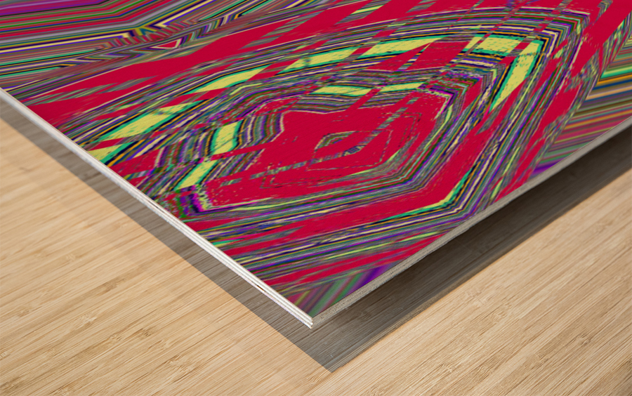 Blue angel art abstract design 115 Wood print