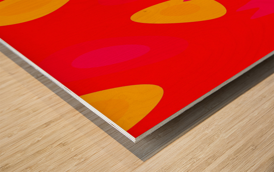 Blue angel art abstract design 123 Wood print