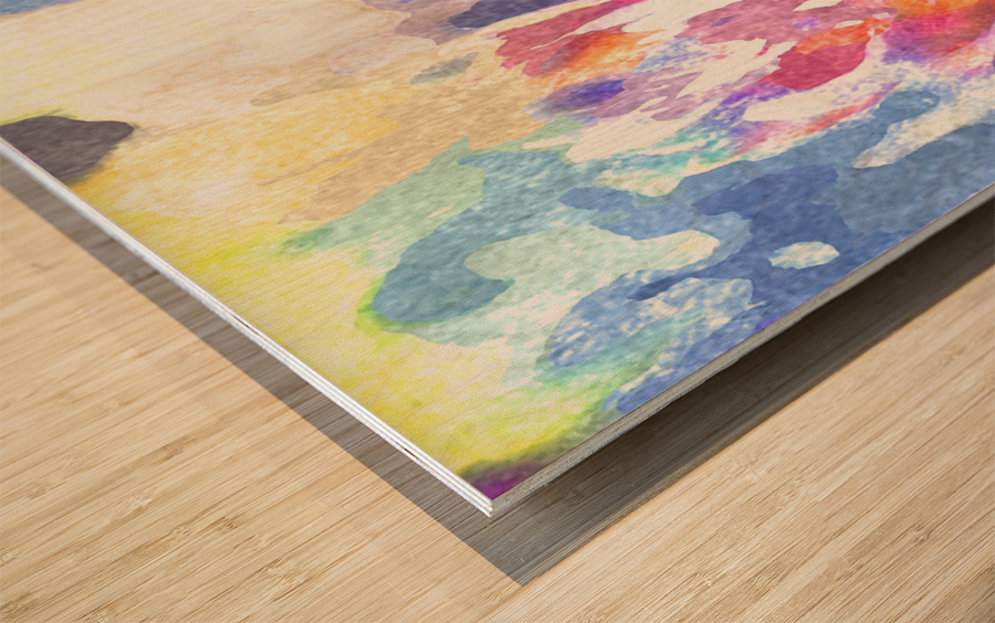 Watercolor Floral 17 Wood print