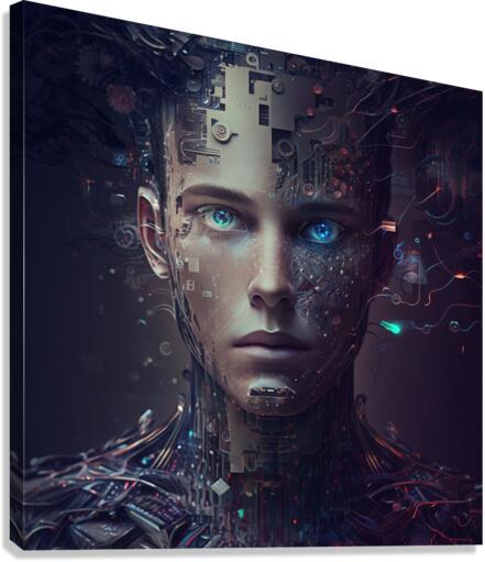 Artificial inteligence abstract  man Canvas Print