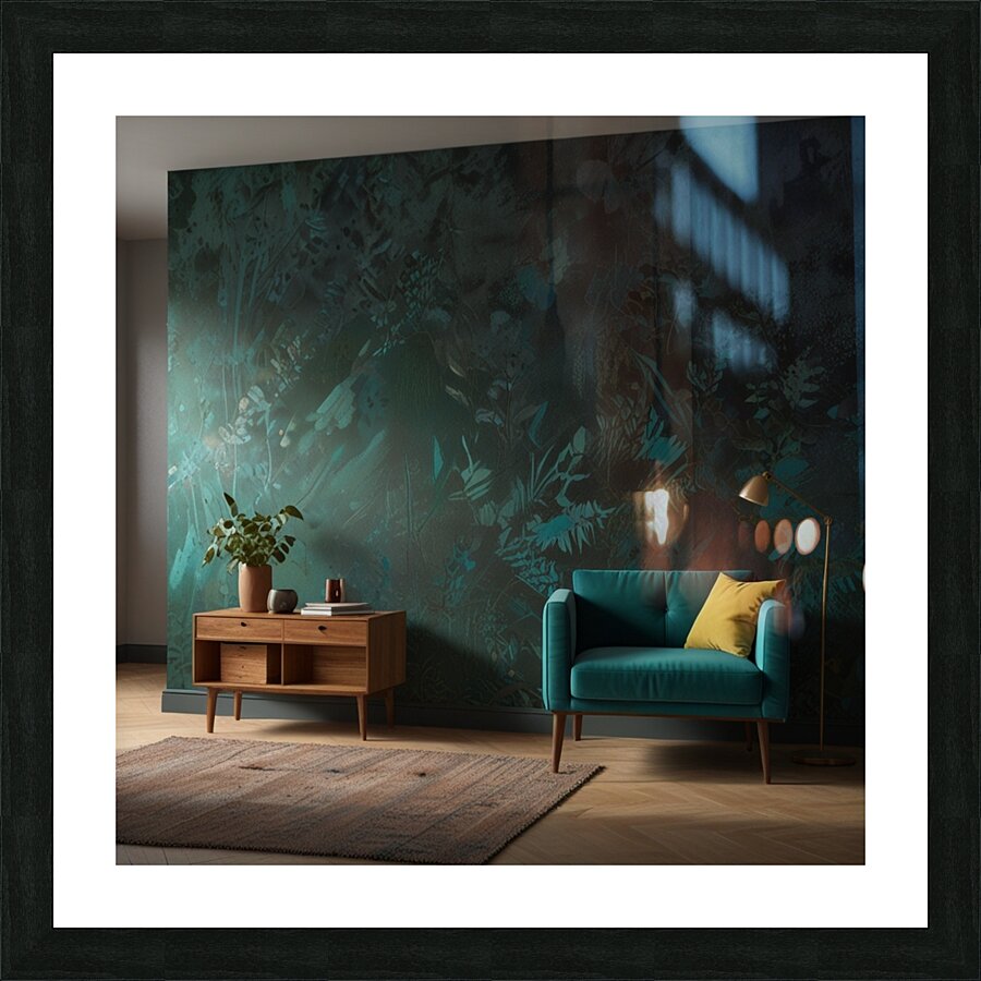 Green Contrast .Art Picture Frame print