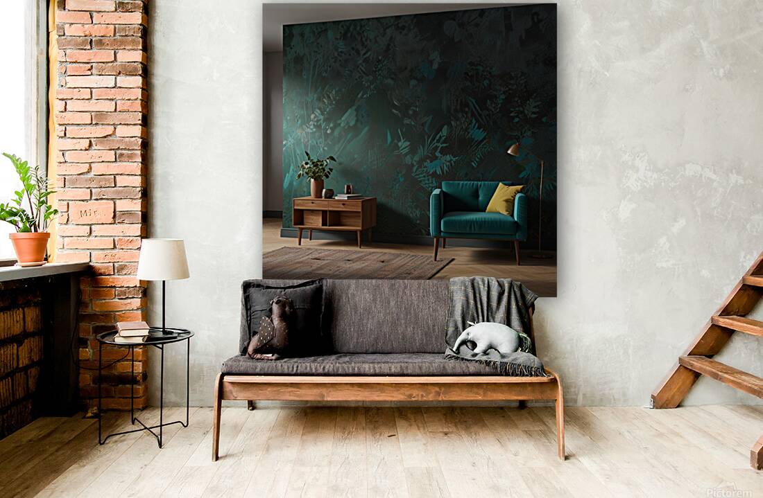 Green Contrast .Art Reproduction